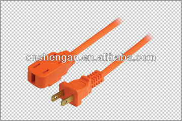 US pvc extension cord plug and socket for outdoor use
