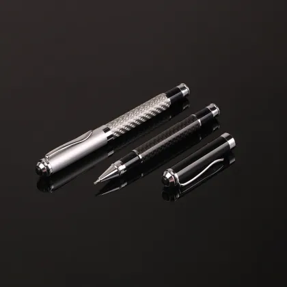High Quality Carbon Fiber Metal Roller Ballpoint Pen Gift