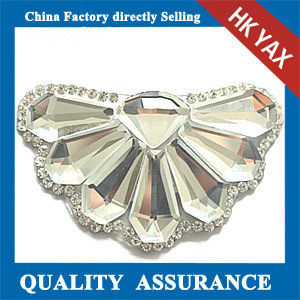 D1008 hot sale Fashion Wedding Dress Accessories round rhinestone beaded applique patch