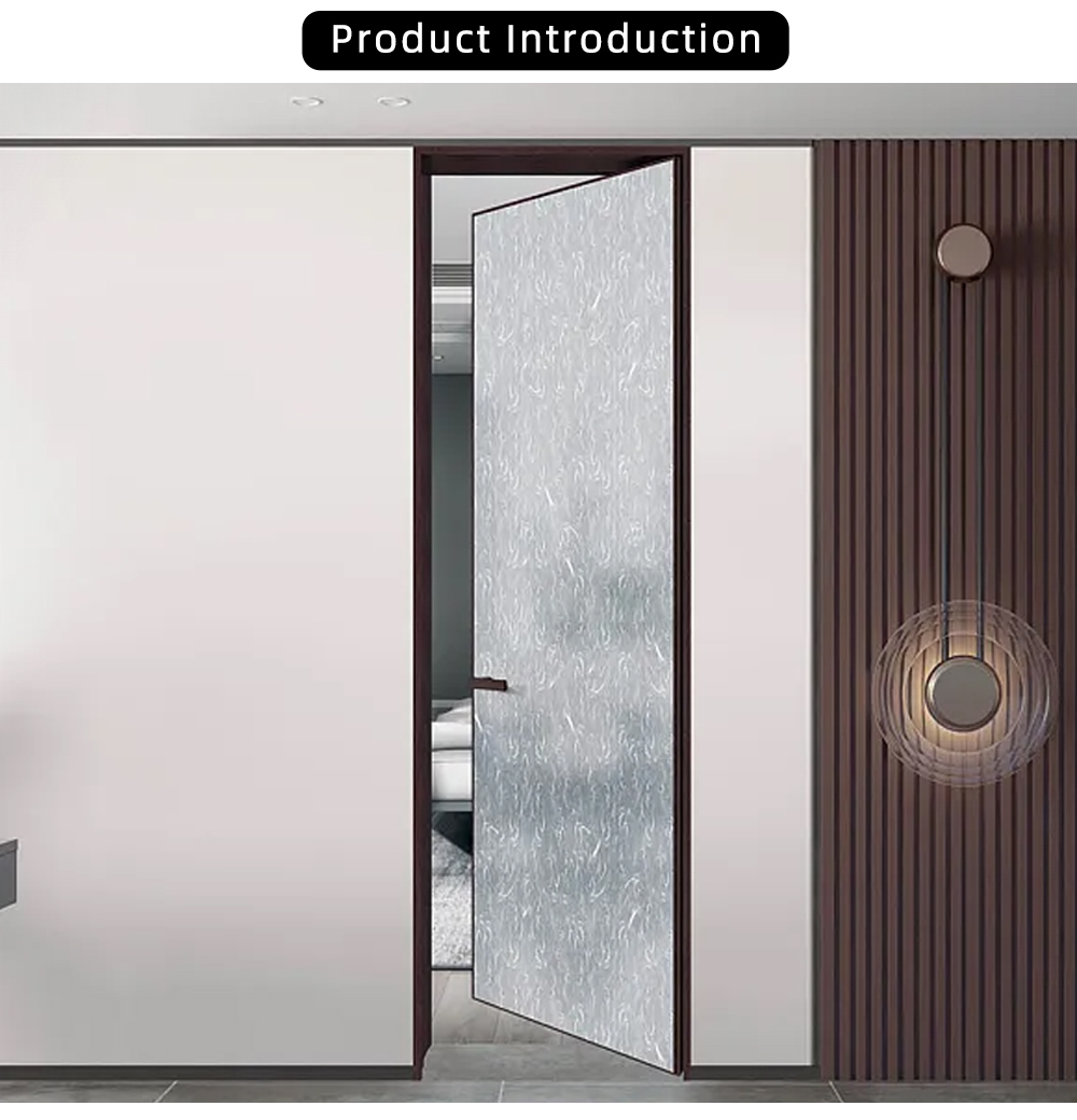 Modern Single Panel Pattern Glass Swing Door YJ-P016 X