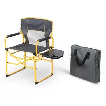 Custom Outdoor Portable Director Camping Chair with Side Table - High Quality