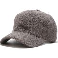 Winter Baseball Cap for Women Fleece Solid Color