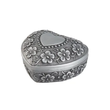 Retro Metal Love Box Necklace Jewelry Christmas Storage Box