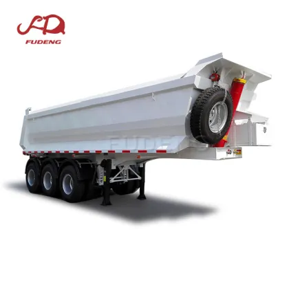 U Haul Car Trailers / Tri-Axles End Dump Tipping Semi Truck Trailer for Construction Material