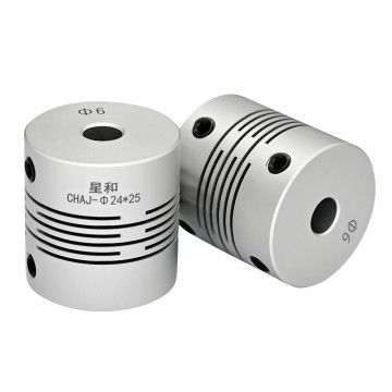 D19 L20mm Aluminum Flexible High Rigid Parallel Lines Shaft Coupling Set Screw Type