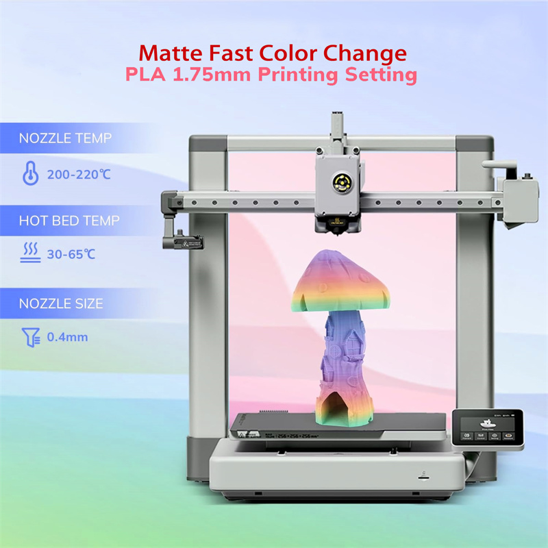 Matte Fast Color Change PLA Rainbow Filament