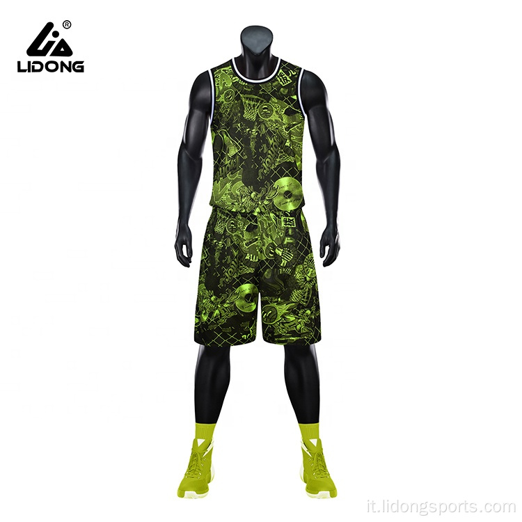 Sublimation Basketball Uniform Design per la squadra