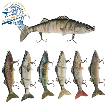 Big Game Multi Jointed Saltwater Wobbler Swimbait - 230mm, 119g, 4 Sections Lifelike Hard Plastic Lure