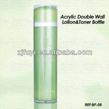 cylindrical acrylic lotion bottle with screw cap 100ml,140ml
