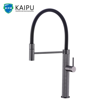 Commercial kitchen faucet with pull down sprayer