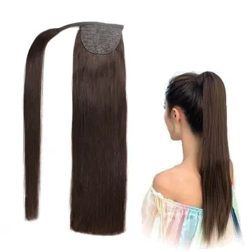 Hot Product Long Afro wrap around Clip In Drawstring Ponytail Real Human hair Pieces, extensions 100% Human Hair Ponytails
