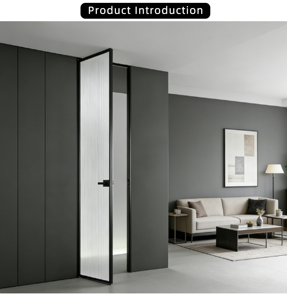 Single Panel Crystal Pattern Glass Swing Door YJ-R036 X