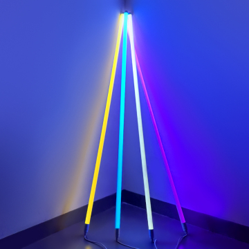 RGB T5 T8 LED Tube Light with Colorful Changing Remote Control and Corner Floor Lamp
