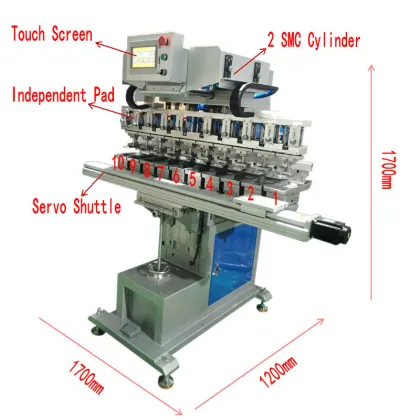 10 color pad printing machine KENT independent pad