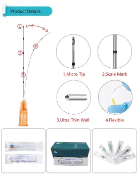 stainless blunt tip cannula needle for fillers