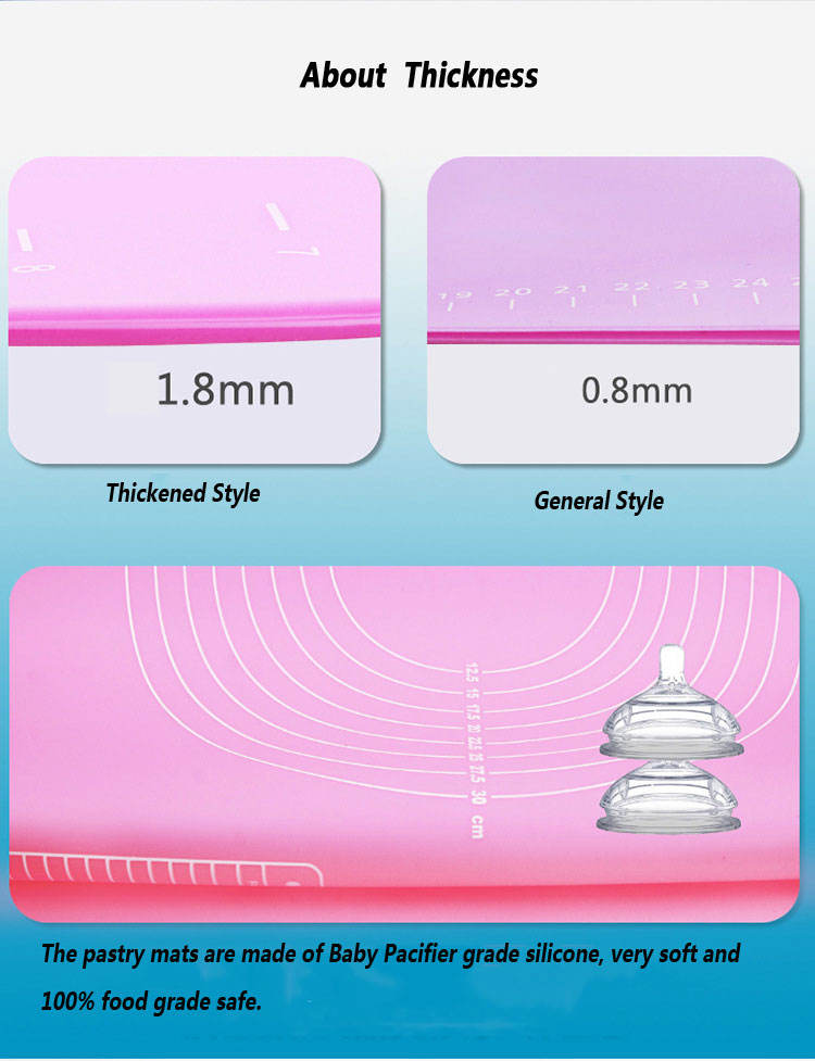 Pure Silicone Dough Kneading Mat With Scale