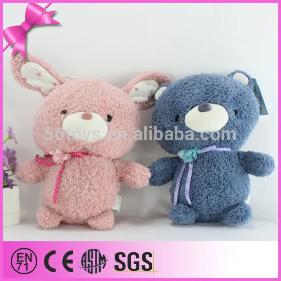 good quality stuffed pink and blue teddy bear buy plush toys