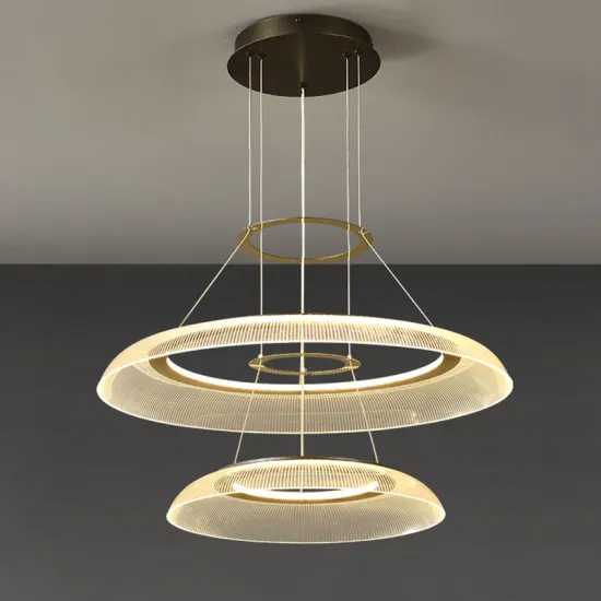 Minimalist Modern Acrylic Round Hanging Chandelier LED Circle Pendant Light