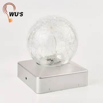 With quality warrantee factory supply crackle glass solar lights