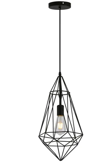 Iron Geometric Hanging Modern Iron Pendant Lamp