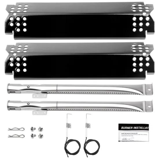 Replacement Porcelain Steel Flame Tamer with Matched Stainless Steel Burner
