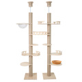 Double Cat tree with Large Wooden Cat House