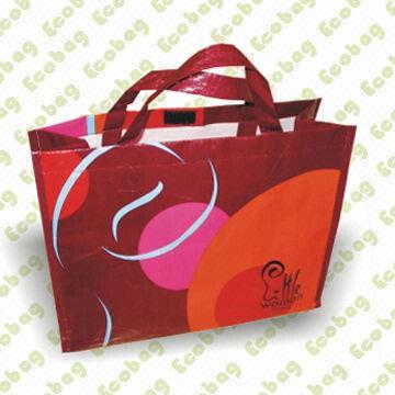 Shopping Bag with PET Woven Fabric Materials, OEM Orders are Welcome