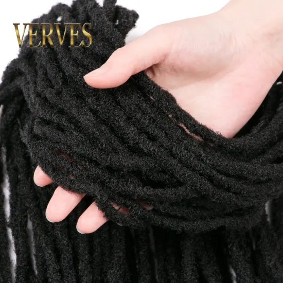 Synthetic Crochet Hair 12 strands/pcs Black Brown Crochet Braiding Hair For Women And Men 20'' Hair Piece Soft Dreadlocks