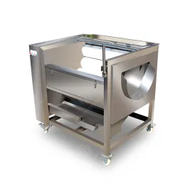Industrial potato washing peeling machine brush type