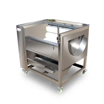 Industrial potato washing peeling machine brush type