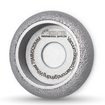 SHDIATOOL 75mm/3inch Vacuum Brazed Diamond Profile Hand Grinding Wheel for Marble and Granite