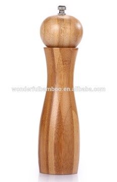 Bamboo Pepper Grinder Salt Mill with Ceramic Grinding Mechanism