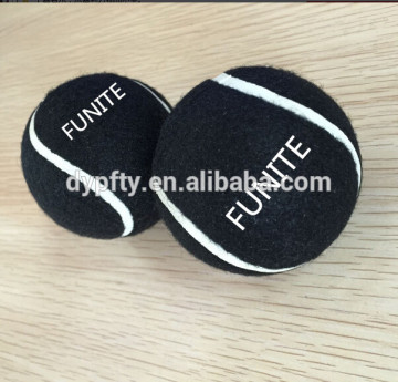 black personalized black tennis balls for dog toys