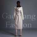 Rice white double sided cashmere overcoat