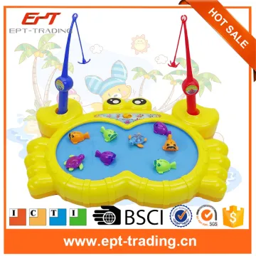 Battery operated musical magnetic fishing game toy with CE certificate