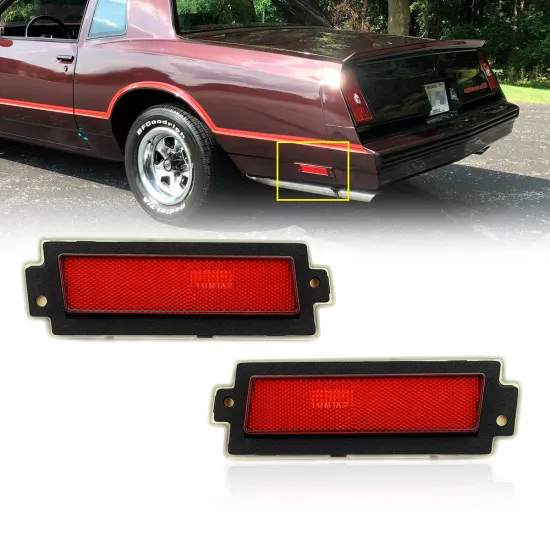 Rear Side Marker Lights Lens Lampshade for Chevrolet 1981-1988 Monte Carlo SS Tail Light Cover