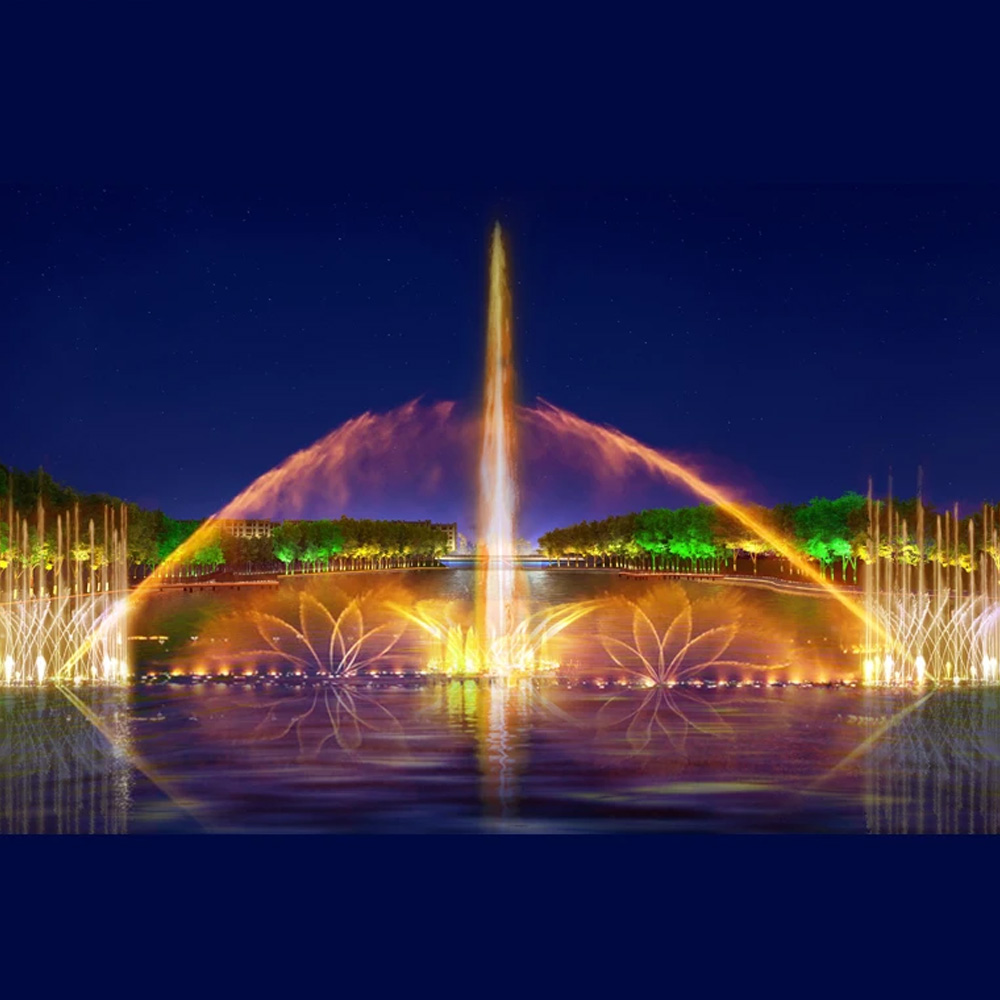 large waterfall fountain