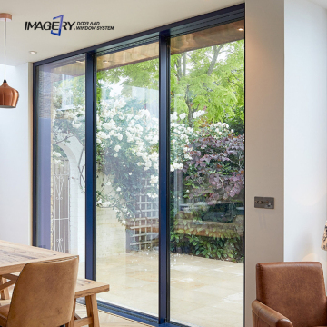 Modern Double Tempered Glazed Glass Sliding Patio Doors for Sale