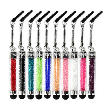 Wholesale crystal colorful good quality promotional customized touch pen for iPhone