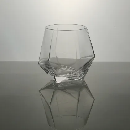 wholesale Polygonal crystal glass whiskey glasses