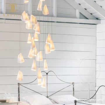 Creative design concise style chandelier for villa hotel stairs