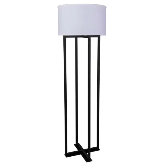 UL CUL Listed Hot Style Delta Hotel Modern Design Antique Bronze Floor Lamp with Fabric Shade