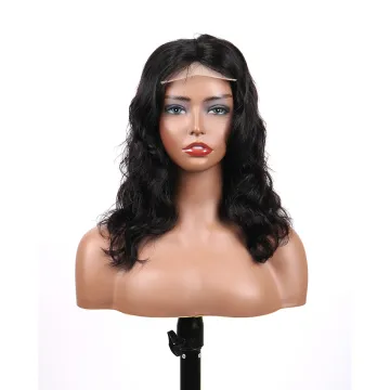 Wholesale Human Hair Lace Front Short Bob Body Wave Wig,Full Hd Frontal Wig Ocean Wave Bob Wig,13*4 Brazilian Human Hair Wigs