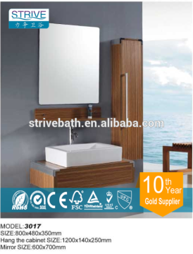 Plywood bathroom cabinet with wash basin/High Quality Bathroom vanity