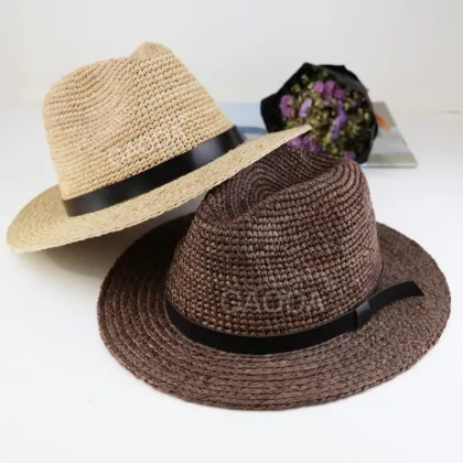 Grass panama hat crochet straw panama hats