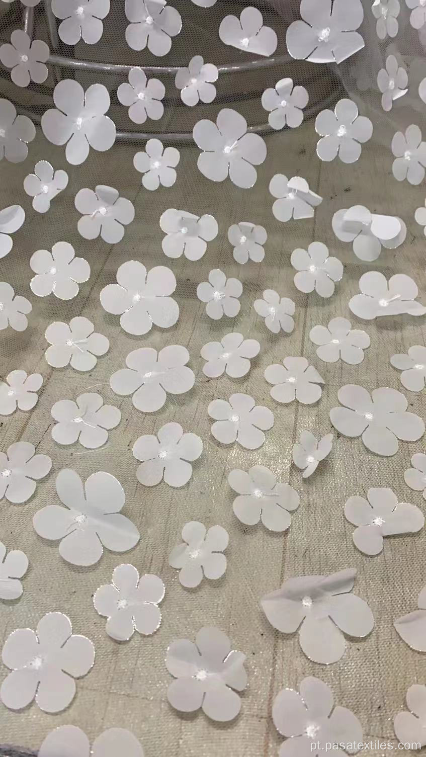 3D FLOR FLOR PAKISTANI DO Bordado Francês Cadares Tecidos de alta qualidade Tulle Africano Tecidos para roupas Têxteis