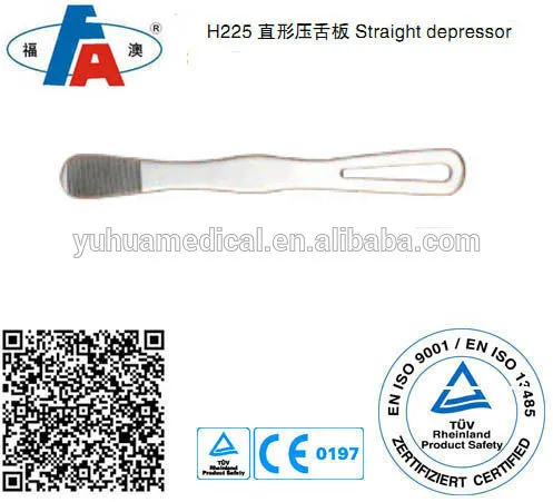 steel straight tongue depressor for laryngoscope