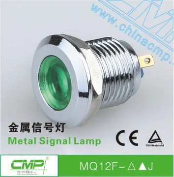 CMP 12mm metal waterproof 12v led pilot lamp 6 colors
