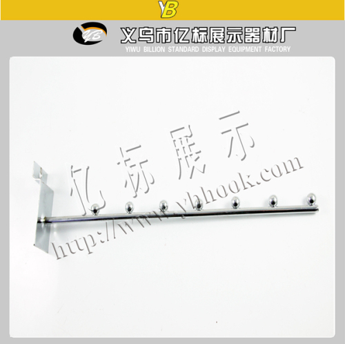 Fashion Cloths Hanging Slat wall Steel Hooks With Beads