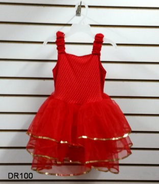 Red Sleeveless Girl Party Dress